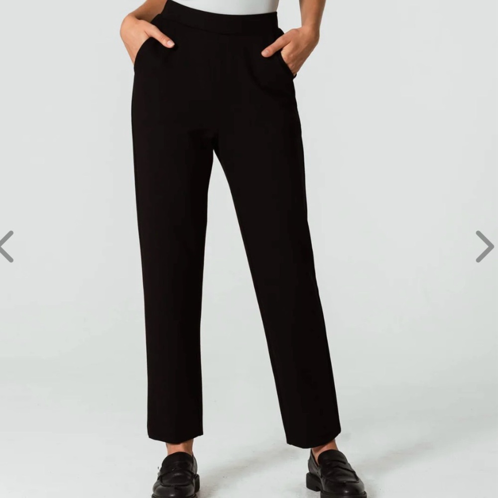 NinePine Womens Pants L Large Black Asana Tailored Trouser Work Travel 8-10